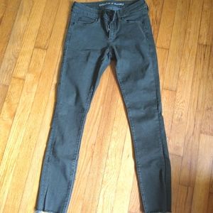 Articles of society olive raw hem skinny jeans